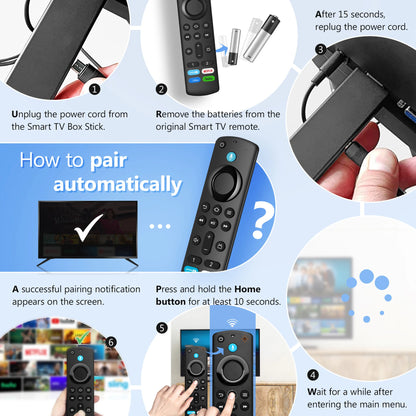 Television Voice Remote Control (3rd Gen Pro) Fit for Fire Smart TVs Stick/TV Cube/4K Max/4K/Stick Lite Universal Remote Control