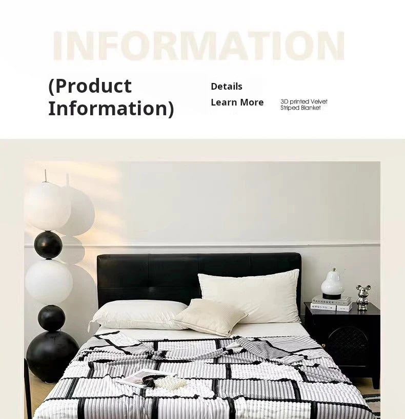 Lightweight Luxurious Warm Sleeping Plaid Milk Down Thin Blanket Multi Color Spring Summer Suitable For Sofas Bedrooms Blankets