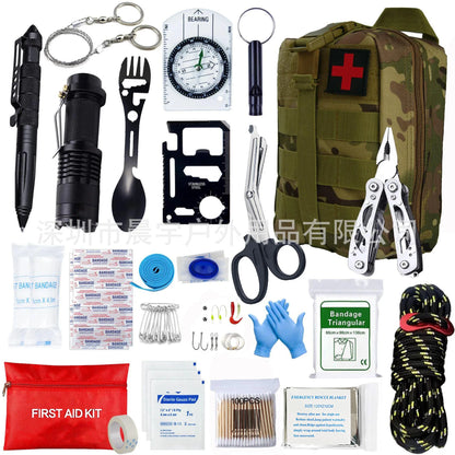 Outdoor Gear Emergency Kits Car Survival First Aid Kit Full Set Molle Camping Hiking Trauma Bag First Aid Kit Outdoor IFAK Edc