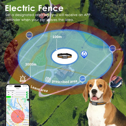 4G GPS Pet dog Tracker Collar Real Time Tracking APP Electronic Fence Anti Lost Dog Locator
