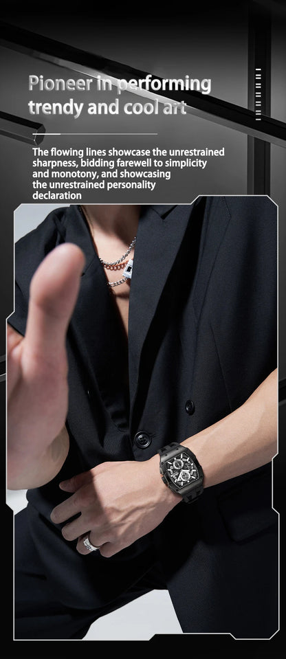 UTHAI CQ241 Original replica watch men's watch fluorescent waterproof men's watch barrel shaped quartz watch