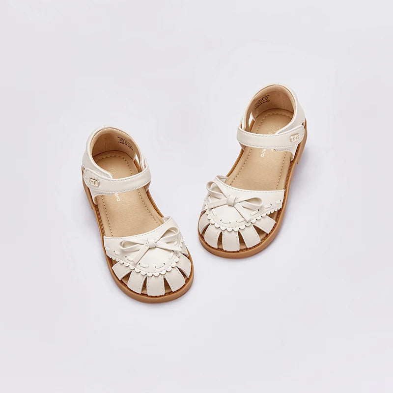 Dave Bella Girls Beige Sandal Kids TPR Sole Shoes Children Summer Shoes Fashion Design Princess Birthday Party Sandal DB2248723