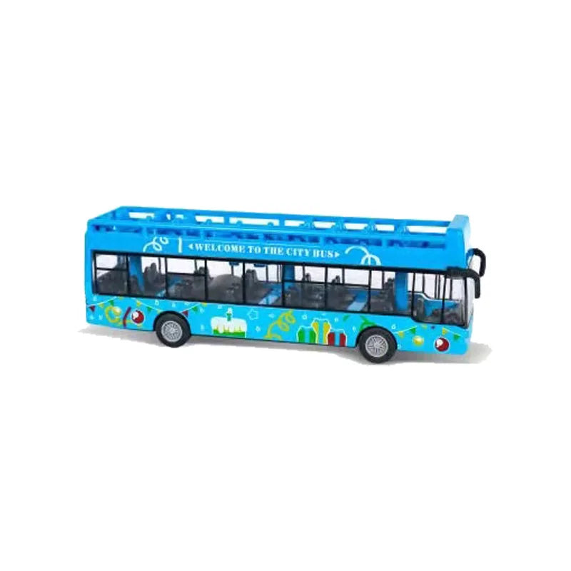 15CM Alloy Simulation Bus Car Model Children's Toy Pull Back Bus Inertia City Car Early Education Toy for Boy Girl Birthday Gift