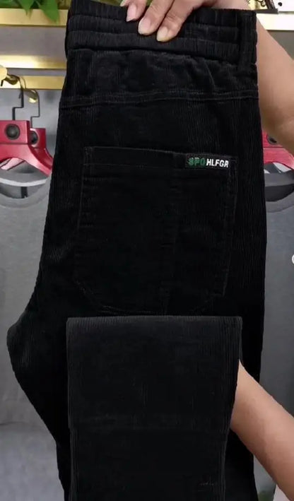 Autumn Winter Casual Pants Elastic Wais Men Corduroy Trousers Six Pockets Joggers Baggy Slim Mens Trousers Designer Sweatpants