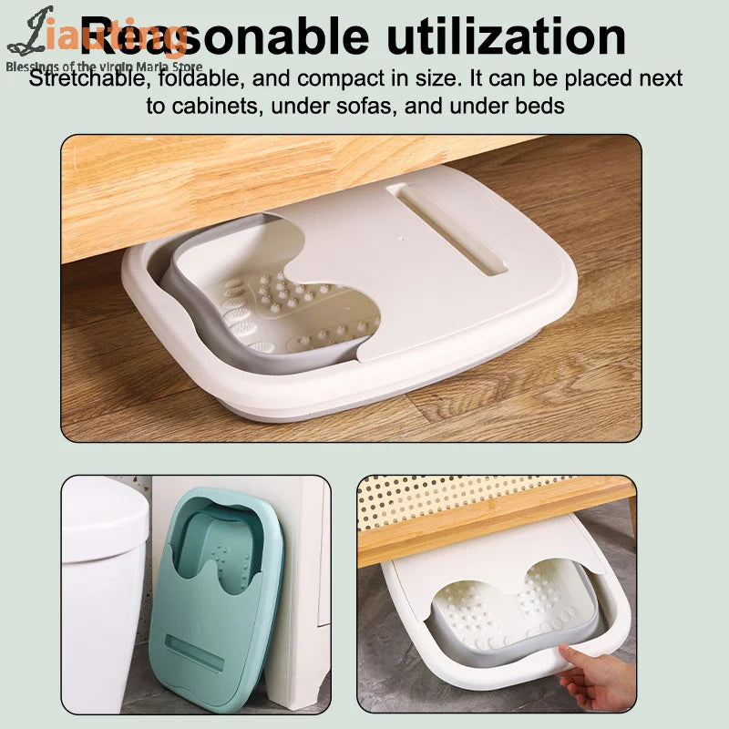 Foldable Footbath Massage Bucket Soaking Bucket Folding Basin Spa Foot Bath Bucket Household Sauna Bathtub Pedicure Bath Bathtub