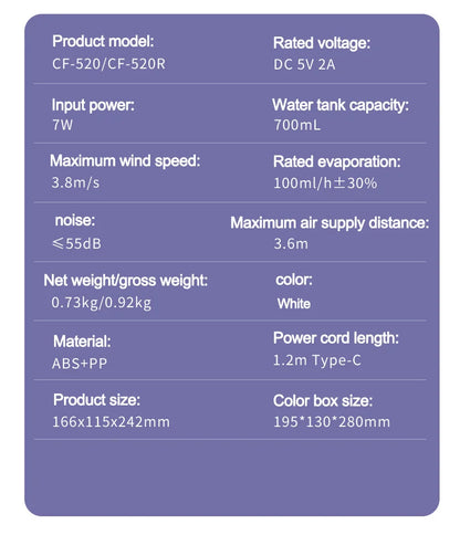 Home desktop air conditioning fan dormitory USB mini electric fan refrigeration air conditioning office small mobile air cooler