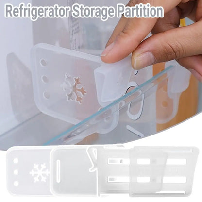 1Pcs/1Set Fridge Side Door Refrigerator Partition Board Kitchen Accessories Home Separating Storage Shelf Bottle Can Organizer