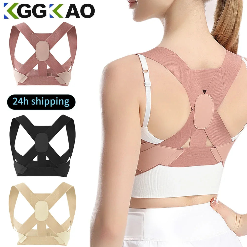 1PCS Posture Corrector Back Brace,Comfortable Shoulder Strap Hunchback Correction Belt Spine Support for Upper Back Pain
