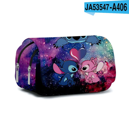 Stitch Primary School Student Anime Backpack Cartoon Large Capacity School Bag Printing Anime Kawaii Cartoon School Bag Mochila