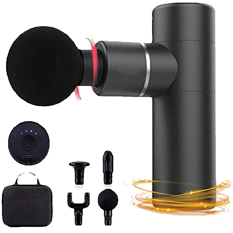 Portable Massage Gun Mini Pocket Massager Deep Muscle Vibration Relief Pain Relax Fitness Therapy for Body Massage Relaxation