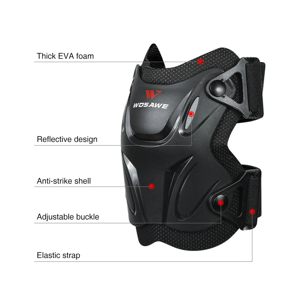 Cycle Elbow Knee Pads Bicycle MTB Motorcycle Riding Knee Support Protective Pads Guards Outdoor Sports Cycle Knee Protector Gear