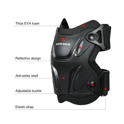 Cycle Elbow Knee Pads Bicycle MTB Motorcycle Riding Knee Support Protective Pads Guards Outdoor Sports Cycle Knee Protector Gear