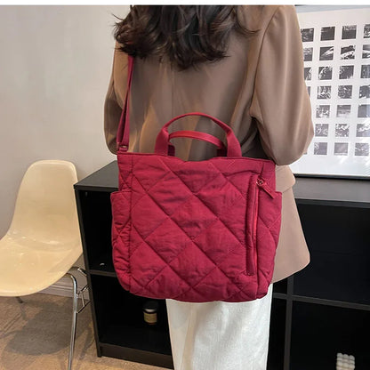 Large capacity Tote Bags for Women Shoulder Side Bag Fashion Space cotton Shopper Shopping Bags cute Ladies Totes 2022 Winter