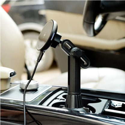 Cup Holder Phone Mount Magnetic  15W Magnetic Car Mount for Phone 14 13