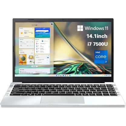 NEW 14.1'' Slim Office Laptop  Windows 11 Intel i7-7500U 12GB RAM 512GB 1TB SSD Intel N3700 1920*1080 Office Study Computer PC