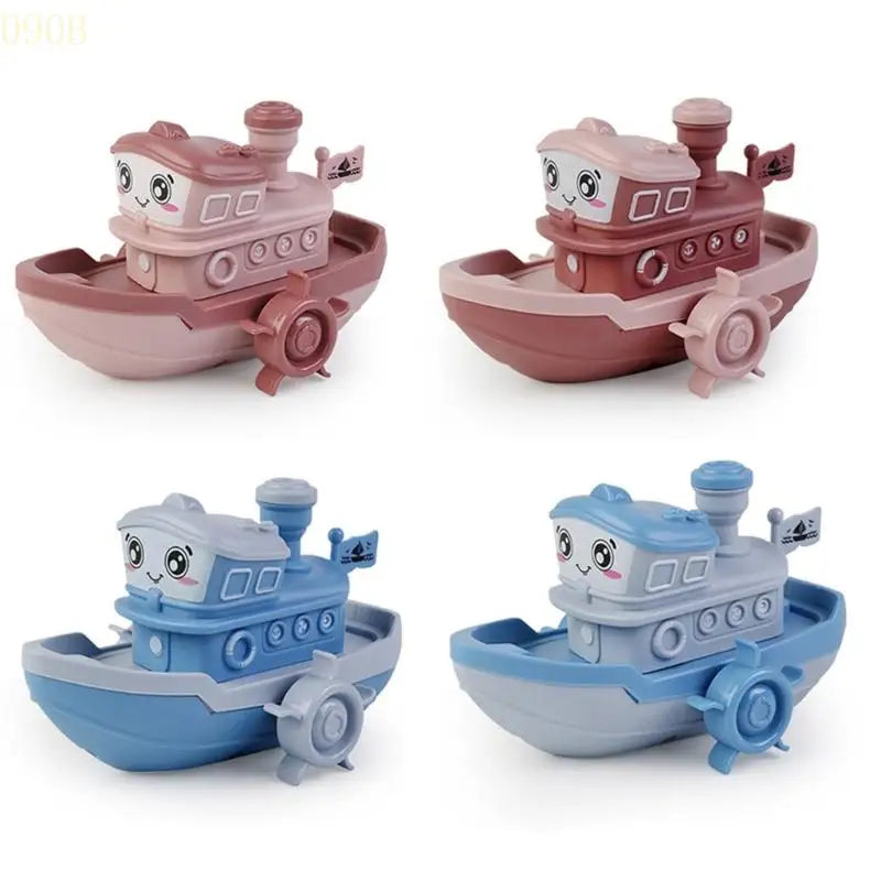 090B Bathtub Toy for Babies Lovely Cartoon Clockwork Float Cartoon Ship Boat Little Cruise Ship Interesting Clockwork Toy