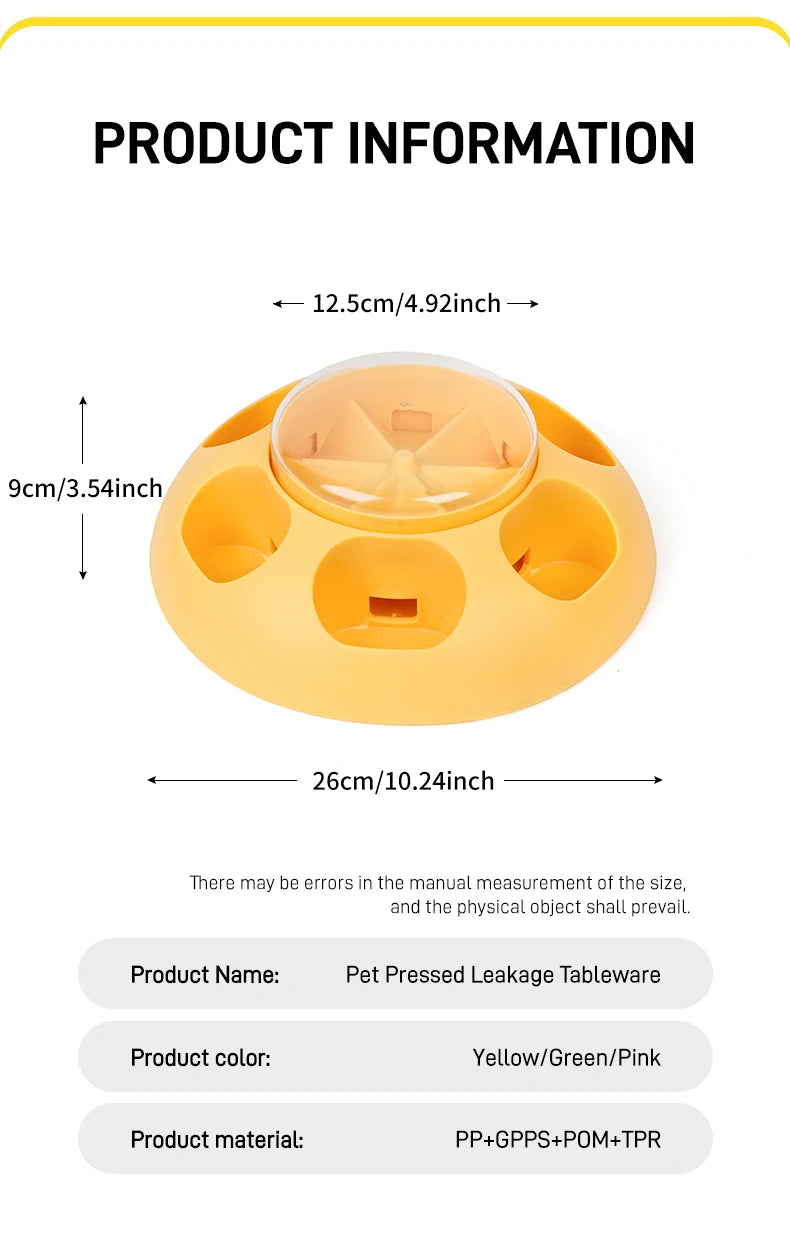 Pet Press Feeder Smart Interactive Controlled Feeding Fun Easy Convenient Automatic Timer Healthy Entertaining Training Puzzle