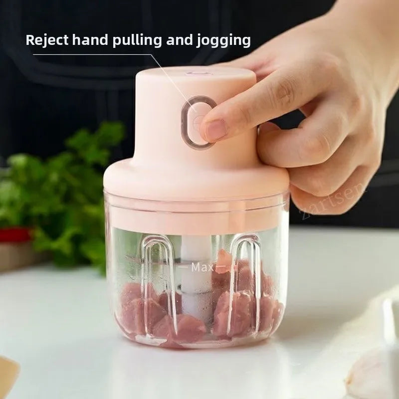 Portable Electric Garlic Chopper 100ml 250ml USB Vegetable Grinder Kitchen Garlic Masher Food Processor Tool