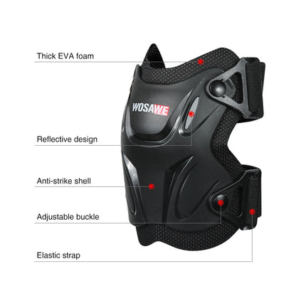 Cycle Elbow Knee Pads Bicycle MTB Motorcycle Riding Knee Support Protective Pads Guards Outdoor Sports Cycle Knee Protector Gear