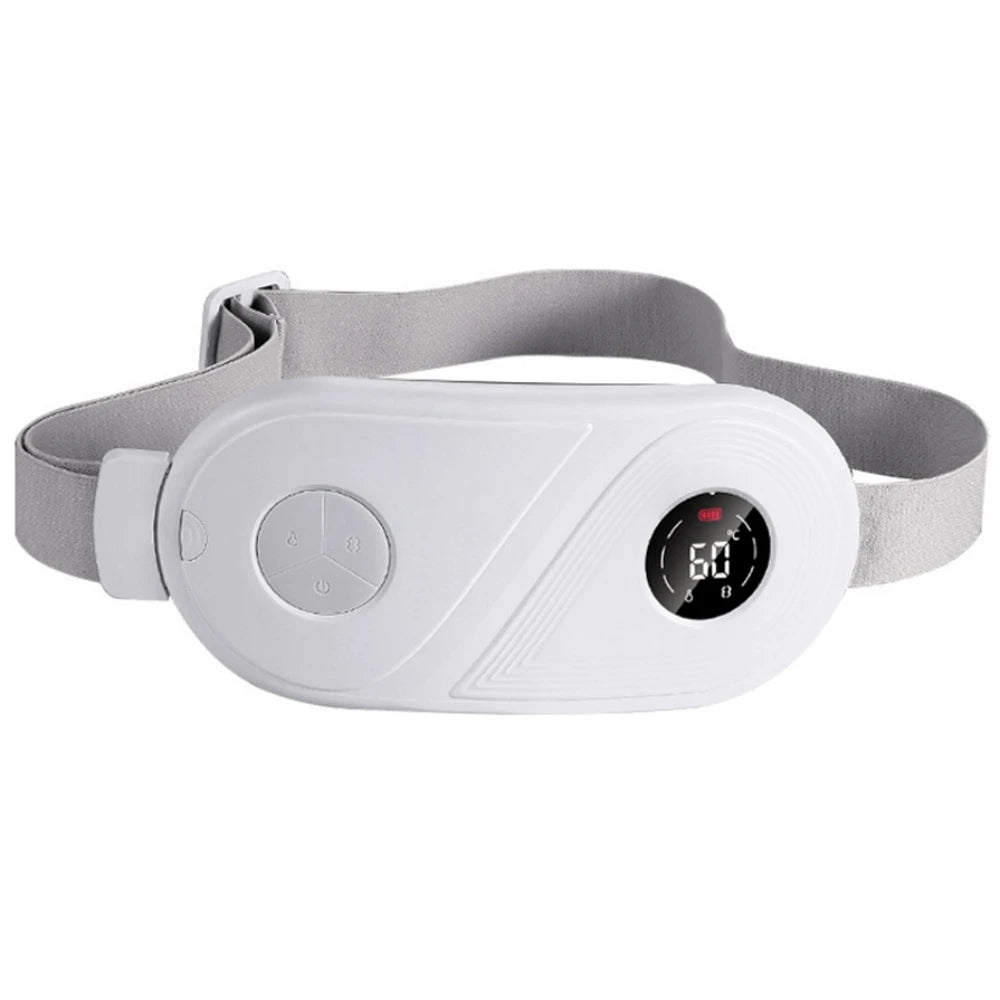 Women's Menstrual Period Hot Compress Warming Belt Vibrating Waist Massager