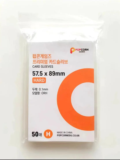 50pcs Card Sleeves Popcorn Card Film Card Set Card Set Transparent Hard Photo Card Holographic Protective Film Album Binder