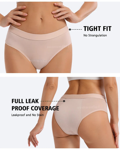 Women's Menstrual Panties Leak Proof Bikini Menstrual Strong Menstrual Cycle Absorbent Underwear Abundant Flow Menstrual Briefs