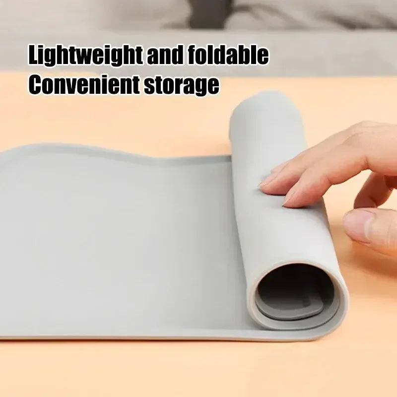 Silicone Pet Feeding Dog Cat Bowl Food Mat Non-Stick Waterproof Pet Food Feeding Pad Puppy Feeder Tray Water Cushion Placemat