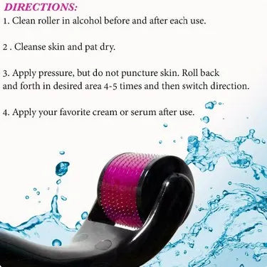 540 Derma Roller 0.2mm 0.25mm 0.3mm Titanium Micro Needle for Hair and Beard Growth Microneedling Treatment Dermaroller