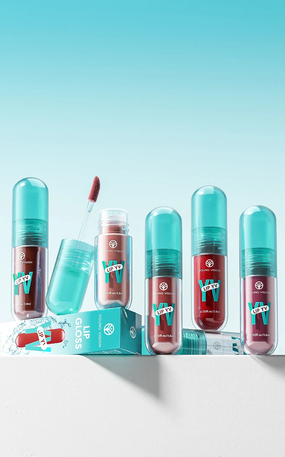 YOUNG VISION 6-Shade Avocado Long-Lasting Moisturizing Lip Stain is lightweight, non-sticky, non-stick cup lip stain