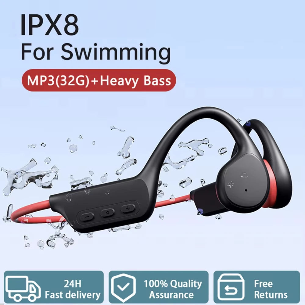 Xiaomi Bone Conduction Headphones IPX8 Waterproof MP3 32GB Bluetooth5.4 Wireless Headphones With Mic Swimming Sports Fitness