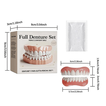 New False Teeth Silicone Upper & Lower Veneers Perfect Laugh Veneers Dentures Paste Fake Teeth Braces Comfortable Teeth