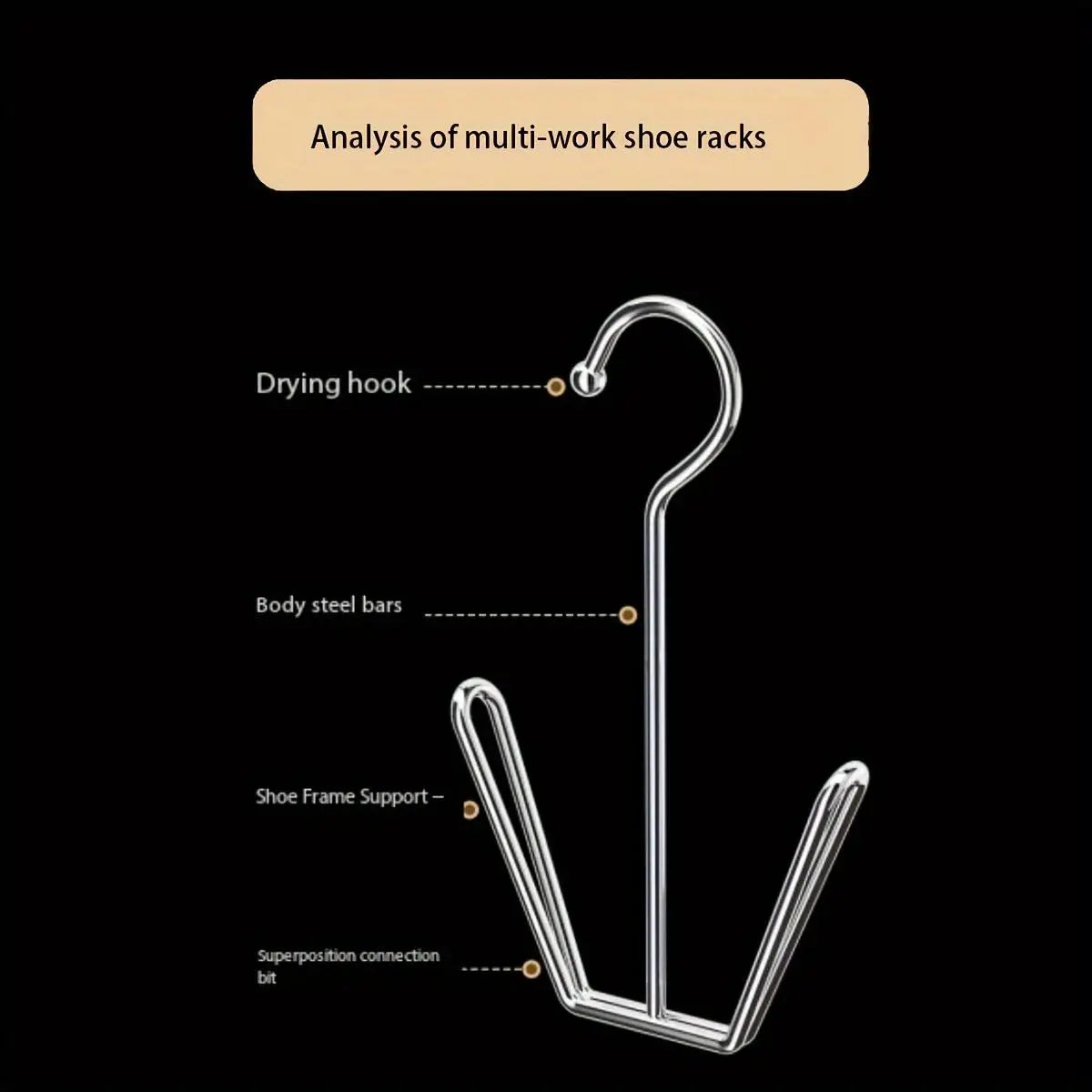 5 stainless steel shoe racks, space saving shoe drying racks, household and storage accessory hangers