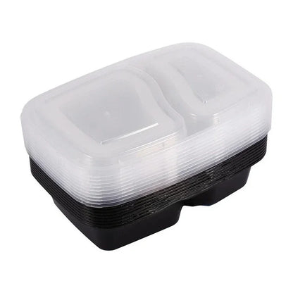 Plastic Reusable Bento Box Meal Storage Food Prep Lunch Box 3 Compartment Reusable Microwavable Containers Home Lunchbox