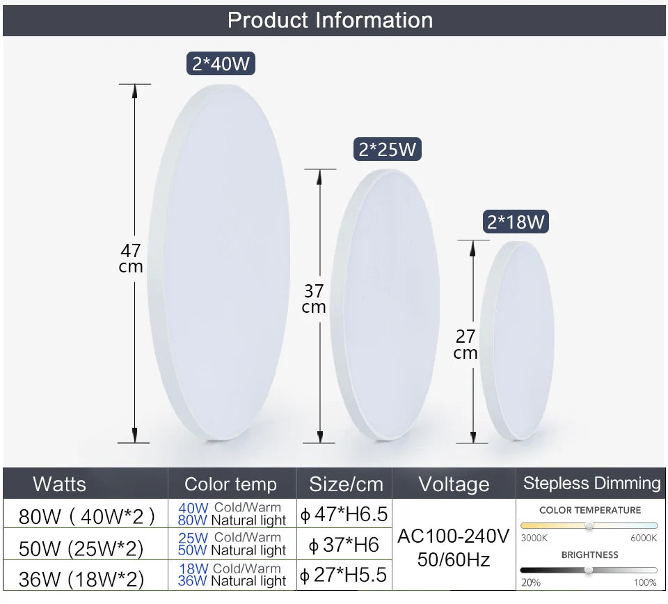 Smart Led Ceiling Lamp 36W 50W Dimmable Modern Led Ceiling Lights With APP Remote Control For Bedroom Living Room