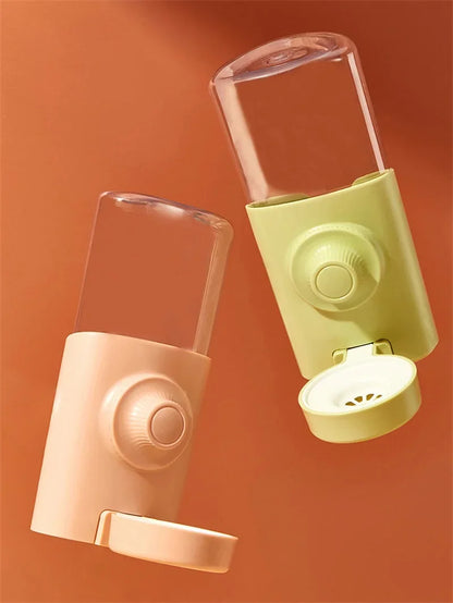 Water Dispenser Pet Automatic Pet Feeder Hanging Bowl Water Bottle Food Container Dispenser for Puppy Cats Rabbit Guinea Pig