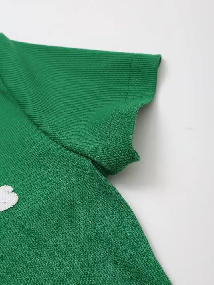 Sports Sets for Women 2 Pieces Holiday Outfits Womens Vacation Outfits Woman 2024 Elegant Casual Short Sleeve Sets