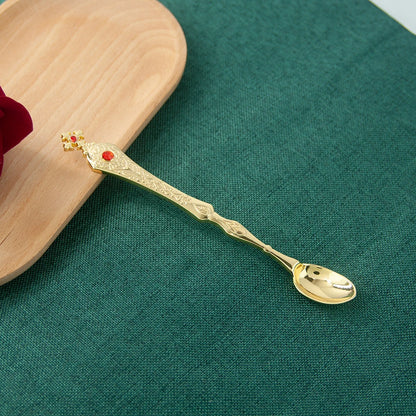 HT Church Product Religion Accessory Gold Plated Orthodox Holy Water Spoon Religious Rituals for Church Decoration