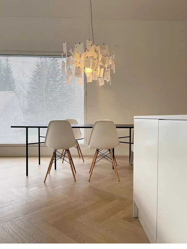 home decor Living room paper pendant lamp Zettel art DIY album card chandelier  creative room decorative led lights