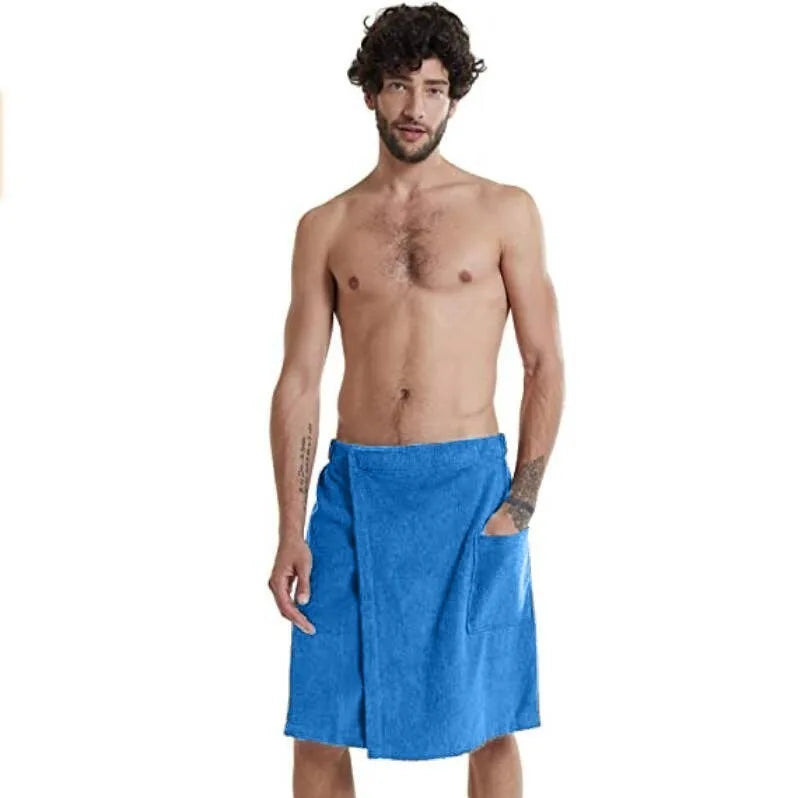 Bath Towel Beach Towel Men's Wearable Bath Towel Shower Room Bathrobe With Pocket Bath Towel Super Absorbent Microfiber Pajamas