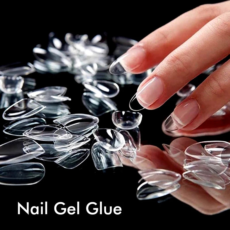 3 IN1 Nail Glue Gel Fast Extension Acrylic False Tips Sticking Decoration Press on Nails Art Tools Functional Gel French DIY 7ml