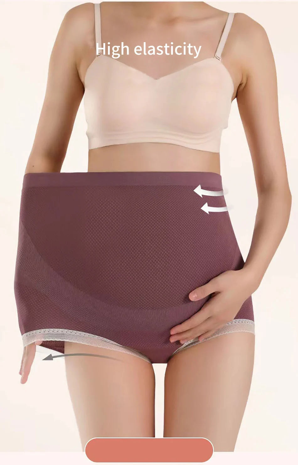 Pregnancy Panties with High Waisted Design and Belly Band Seamless and Comfortable Intimates for Expectant Mothers of All Sizes