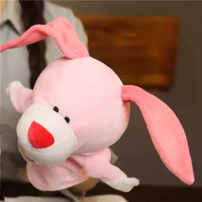 Stuffed Plush Animals Toys Hand Finger Story Puppet Kawaii Dolls Educational Baby Toys Lion Elephant Bunny Monkey Children GIft
