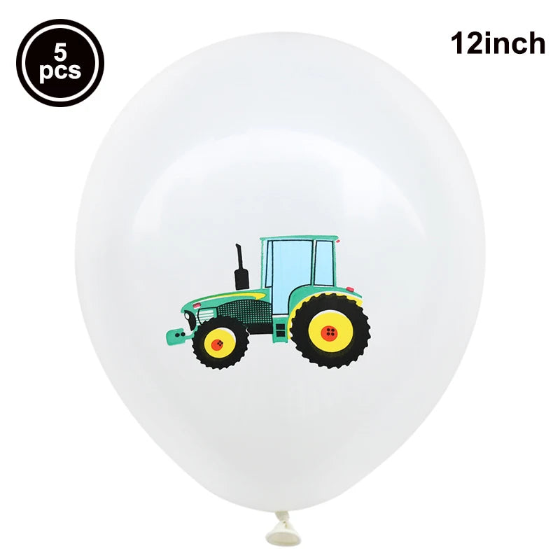 Tractor Party Paper Plates Cups Napkins Banner Tractor Birthday Party Supplies Tractor Themed Party Decor for Party Farm Party