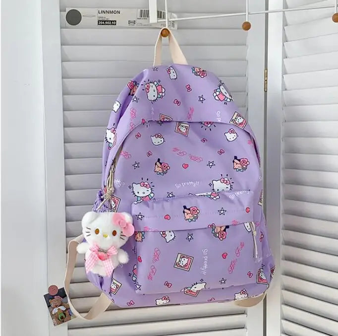 Hello Kitty backpack for junior high school students cute cartoon fashion school bag large capacity school bag for women