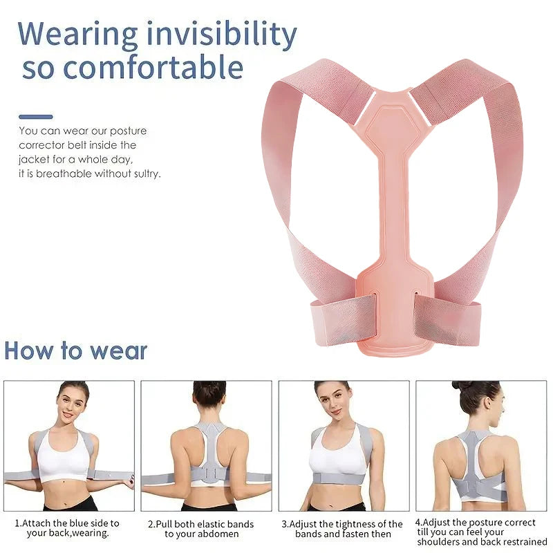 Back Straightener Posture Corrector Women Men Upper Back Brace Posture Belt Relief Scoliosis Suppor Back Harness Posture