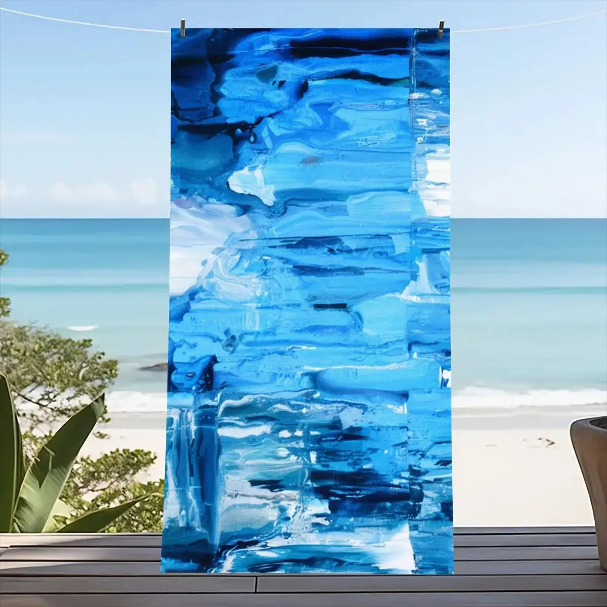 Beach Towel Portable Quick Fast Dry Sand Outdoor Travel Swim Blanket Thin Yoga Floral Print Mat Personalization Stripes Towel