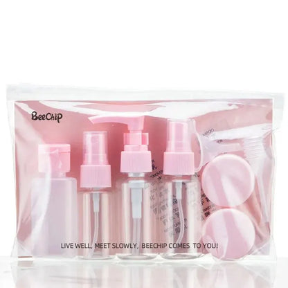 9 PCS Travel Dispensing Bottles Spray Bottles Lotion Bottles Cosmetic Bottles PET Plastic Bottles Seals Portable and Leak-proof