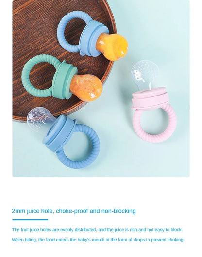 1pcs Food Bite Bag Feeder Fruit Vegetable Feeding Food Grade Silicone Feeding Tableware Silicone Baby Pacifier Bottle Feeder