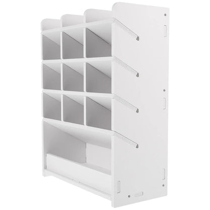 Desktop Storage Box Wood Office Stationery Organizer School Office Pen Stand Living Room Coffee Table Remote Control Organizer