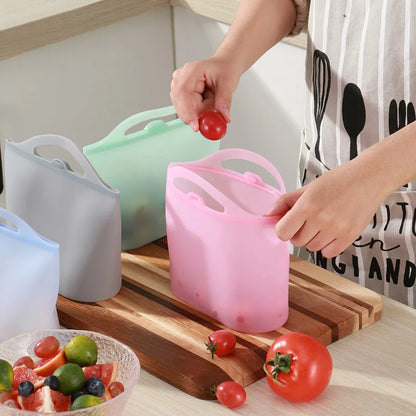 Silicone Food Storage Bag Reusable Ziplock Bags for Food Storage Airtight Seal Microwave Safe For Food Storage Durable